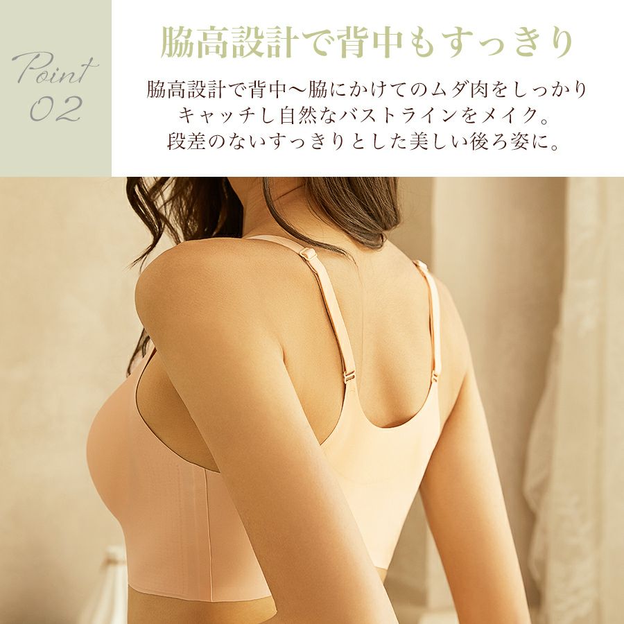 ノンワイヤーブラインナーシームレスナイトブラカップ付きブラトップブラジャー快適マタニティブラヨガメール便送料無料2予約4/20～30入荷予定