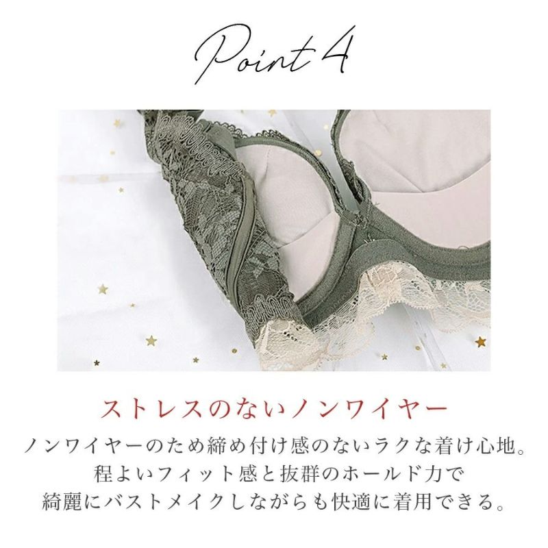 クーポンで最大半額!!1,640円】ブラジャー ショーツ セット ノン