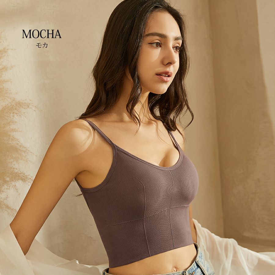 ブラトップレディースインナーカップ付きキャミソールリブノンワイヤーバックオープン背中開きクロスメール便のみ送料無料2予約3/20～31入荷予定