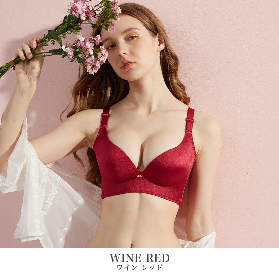 ノンワイヤーブラセットブラジャーショーツ下着育乳ブラ脇肉補正快適上下セットブラ＆ショーツメール便のみ送料無料1♪5月10日から20日入荷予定