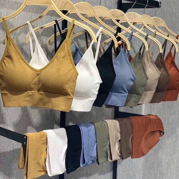 ブラジャーショーツセットブラトップハーフトップレディース快適下着リブインナー上下楽ちんメール便のみ送料無料27月1日から10日入荷予定